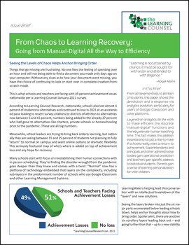 From Chaos to Learning Recovery: Going from Manual-Digital All the Way to Efficiency