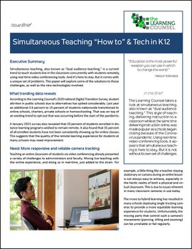 Simultaneous Teaching “How to” & Tech in K12